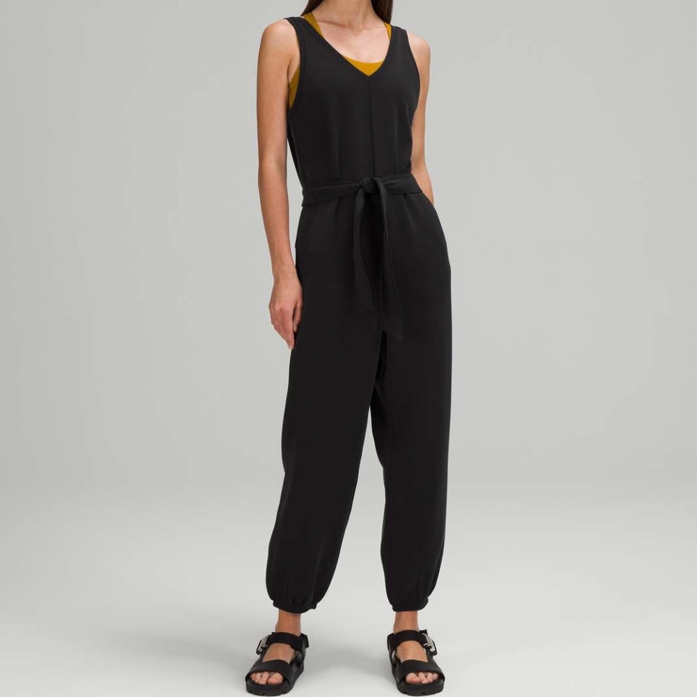 Lululemon Ease of it All Softstreme Jumpsuit size 6 - black